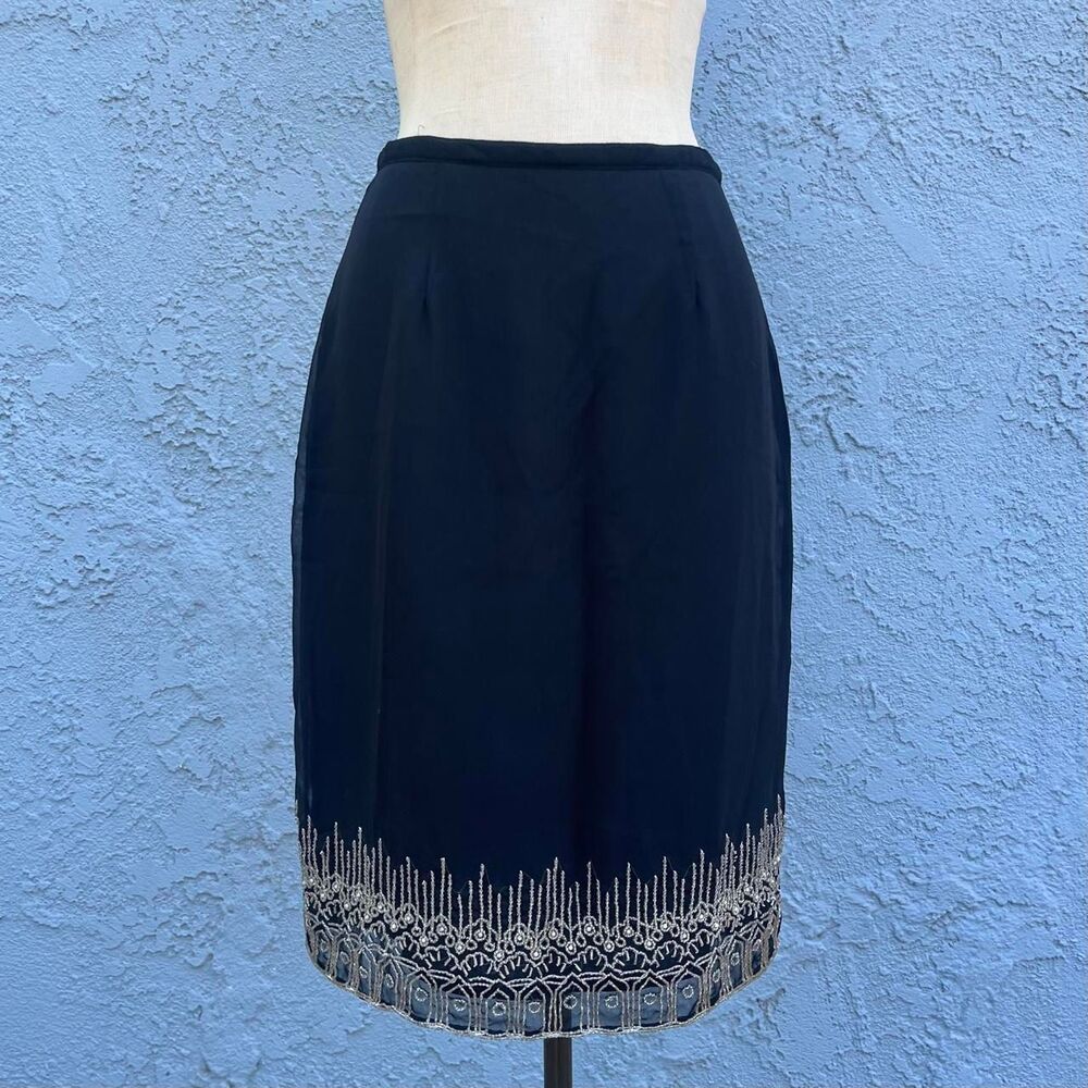 Vintage Beaded Skirt Small by Laurence Kazar
